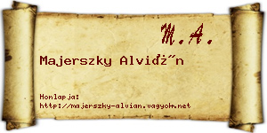 Majerszky Alvián névjegykártya